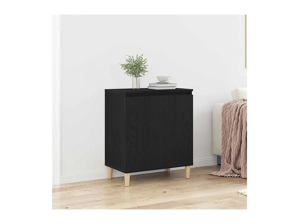 Buffet Noir 60 x 35 x 70 cm Bois d'ingénierie