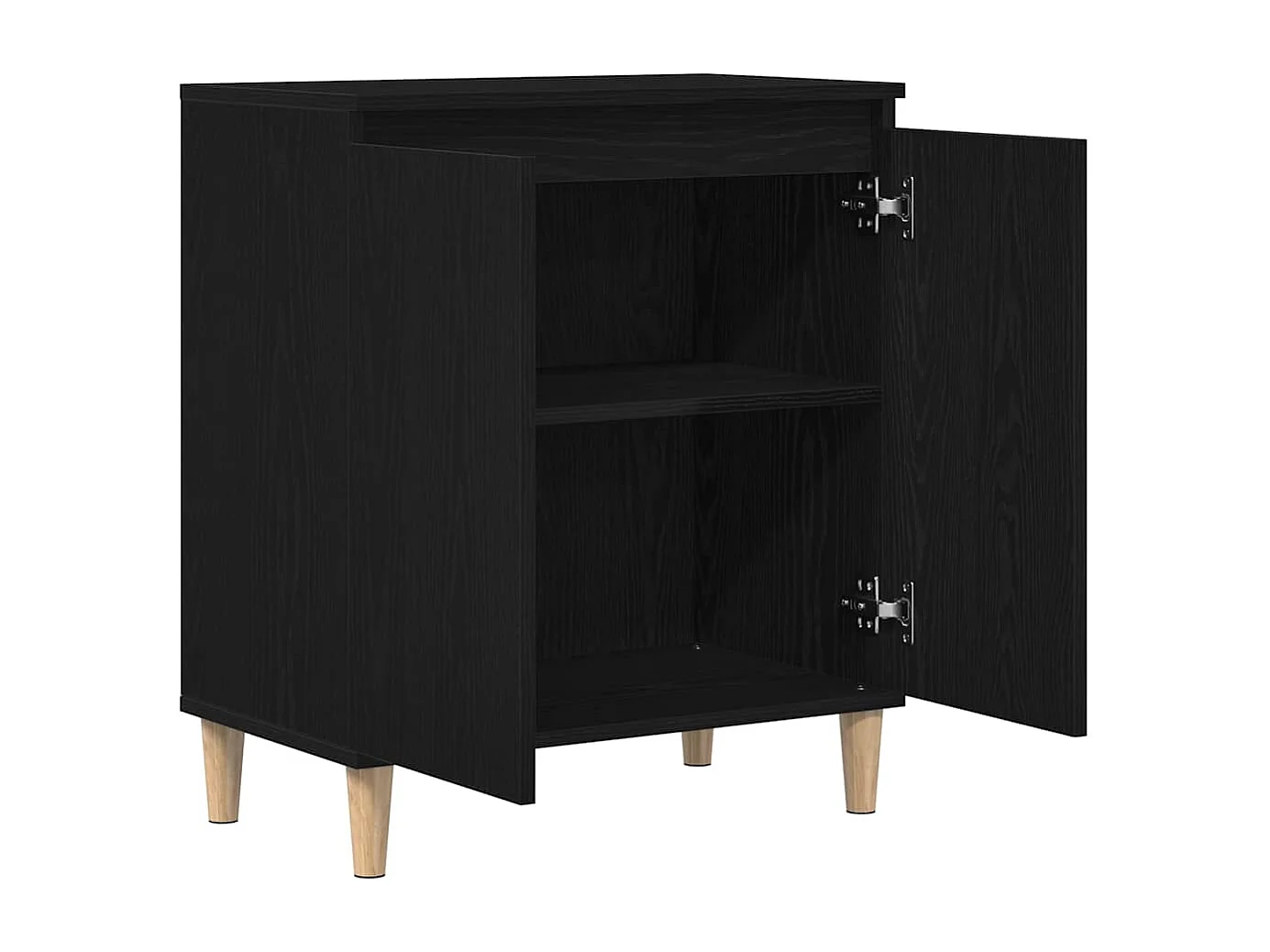 Buffet Noir 60 x 35 x 70 cm Bois d'ingénierie