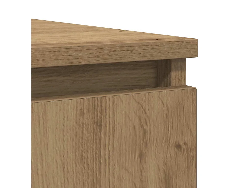 Buffet et tiroirs chêne artisanal 100,5x35x76cm bois ingénierie