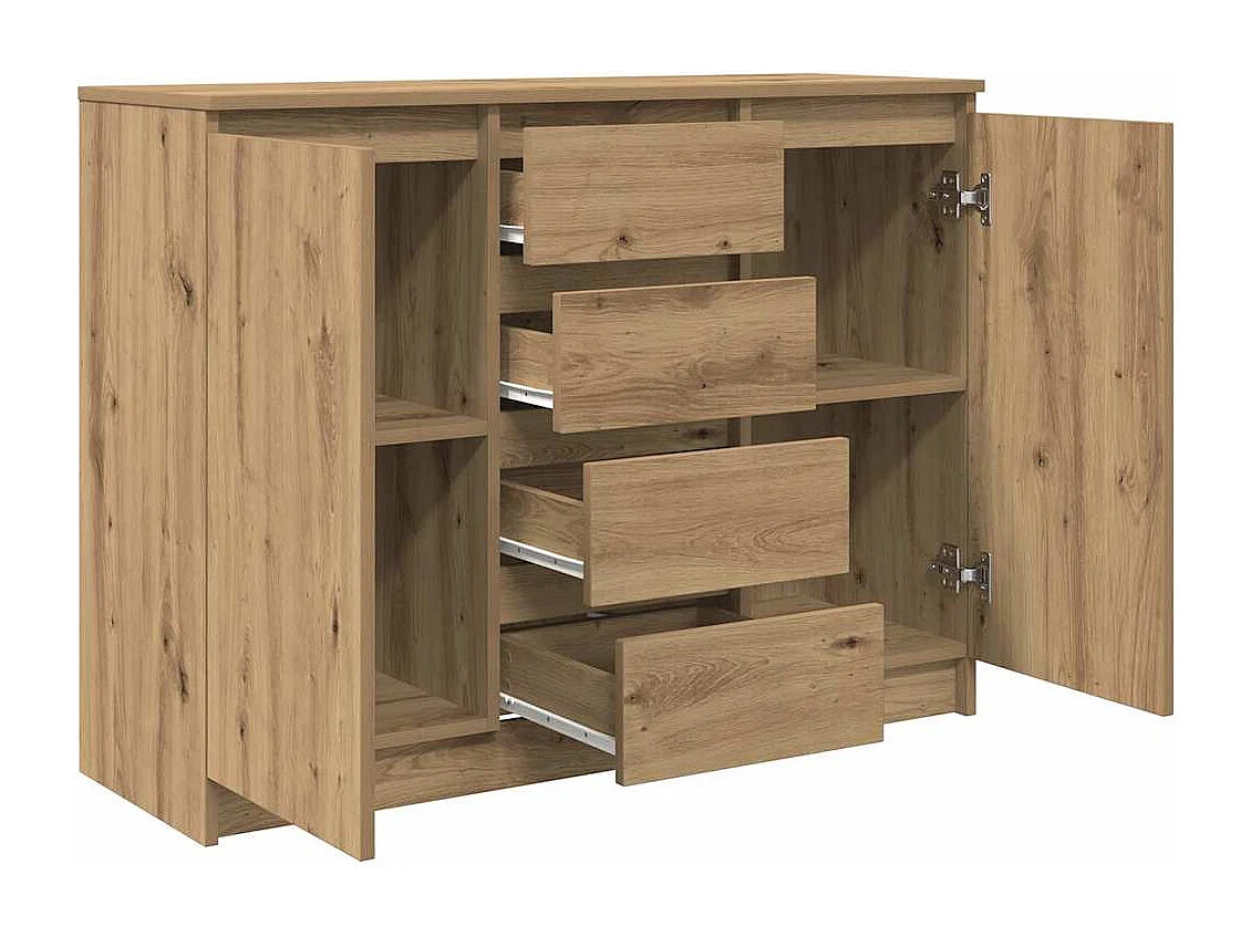 Aparador com gavetas derivados de madeira carvalho artisiano