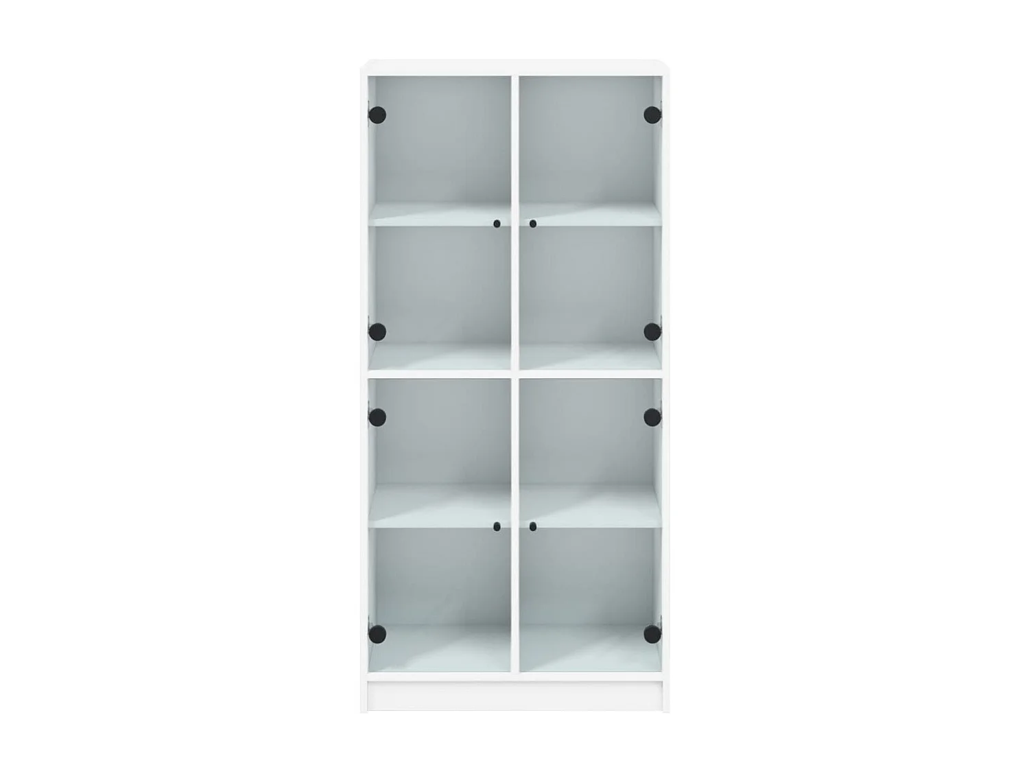 Buffet haut avec portes blanc 68x37x142 cm bois d'ingénierie