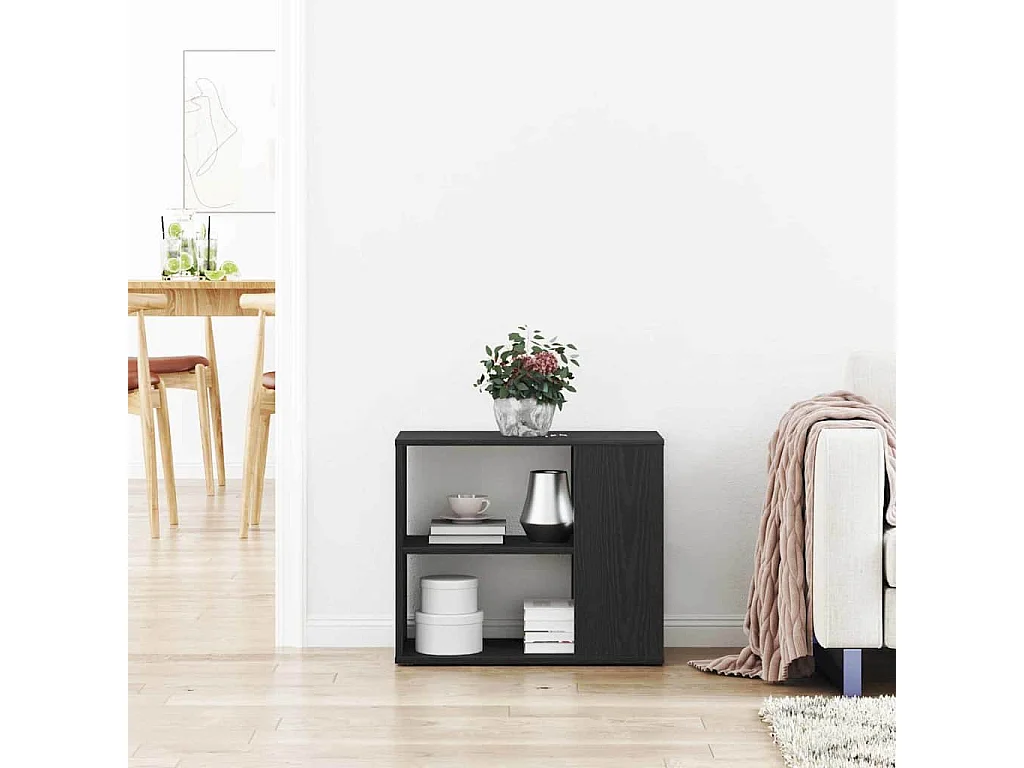 Buffet Noir 60 x 30 x 50 cm Bois d'ingénierie