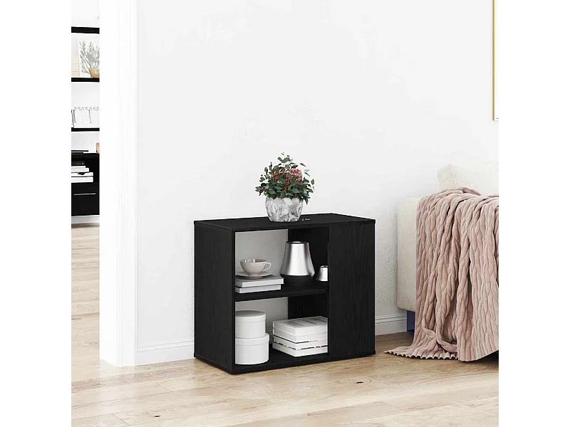 Dressoir Zwart 60 x 30 x 50 cm Bewerkt hout