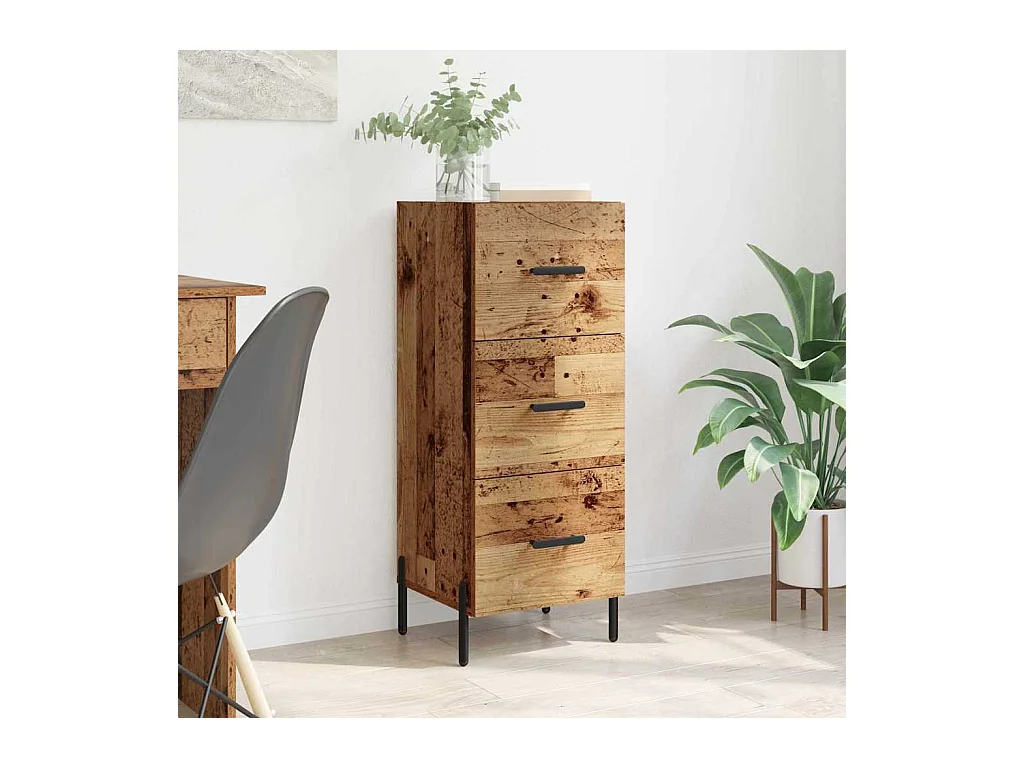 Buffet Bois ancien 34 x 34,5 x 90 cm Bois d'ingénierie