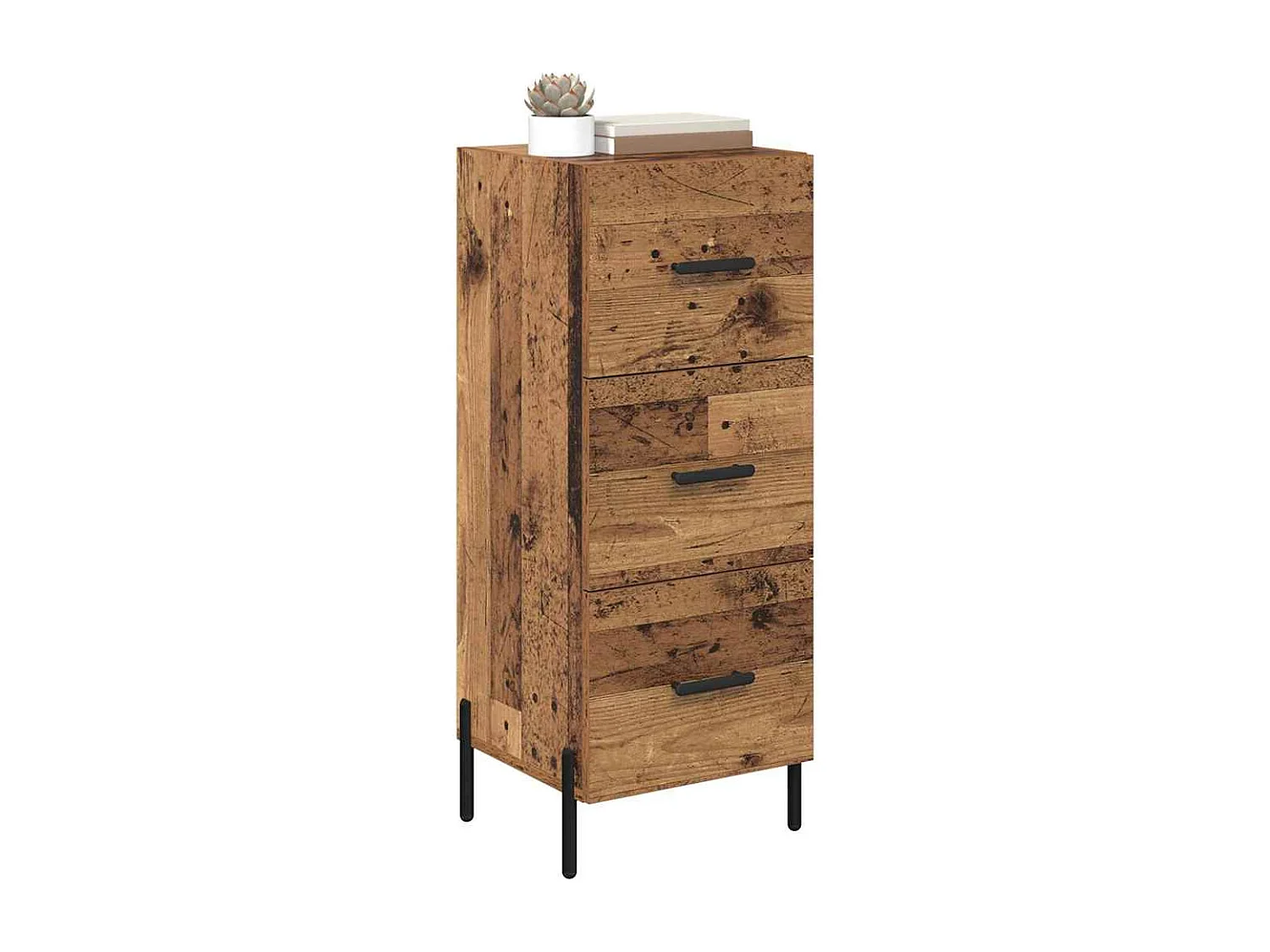 Buffet Bois ancien 34 x 34,5 x 90 cm Bois d'ingénierie