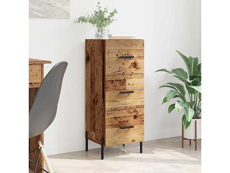 Buffet Bois ancien 34 x 34,5 x 90 cm Bois d'ingénierie