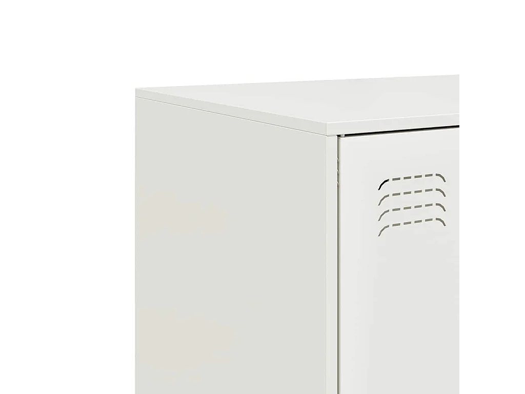 Hoge kast 67x39x95 cm staal wit