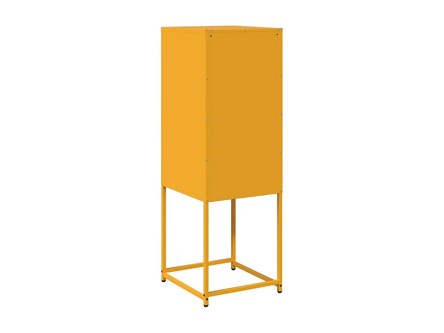Buffet jaune moutarde 36x39x107 cm acier laminé à froid