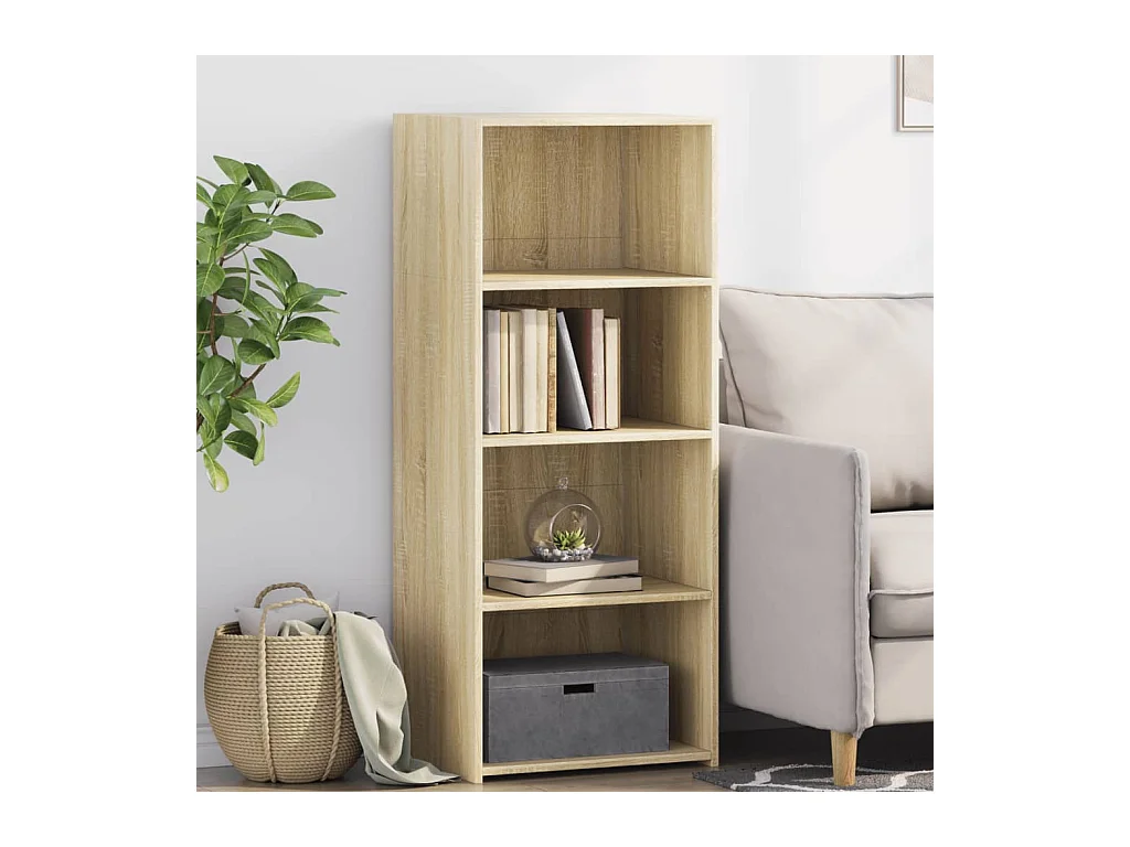 Buffet haut chêne sonoma 50x41x124 cm bois d'ingénierie