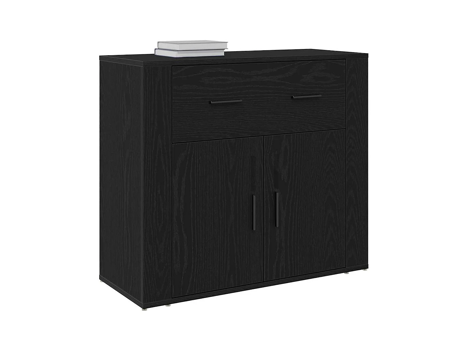 Buffet avec tiroir Chêne noir 80 x 33 x 70 cm Bois d'ingénierie