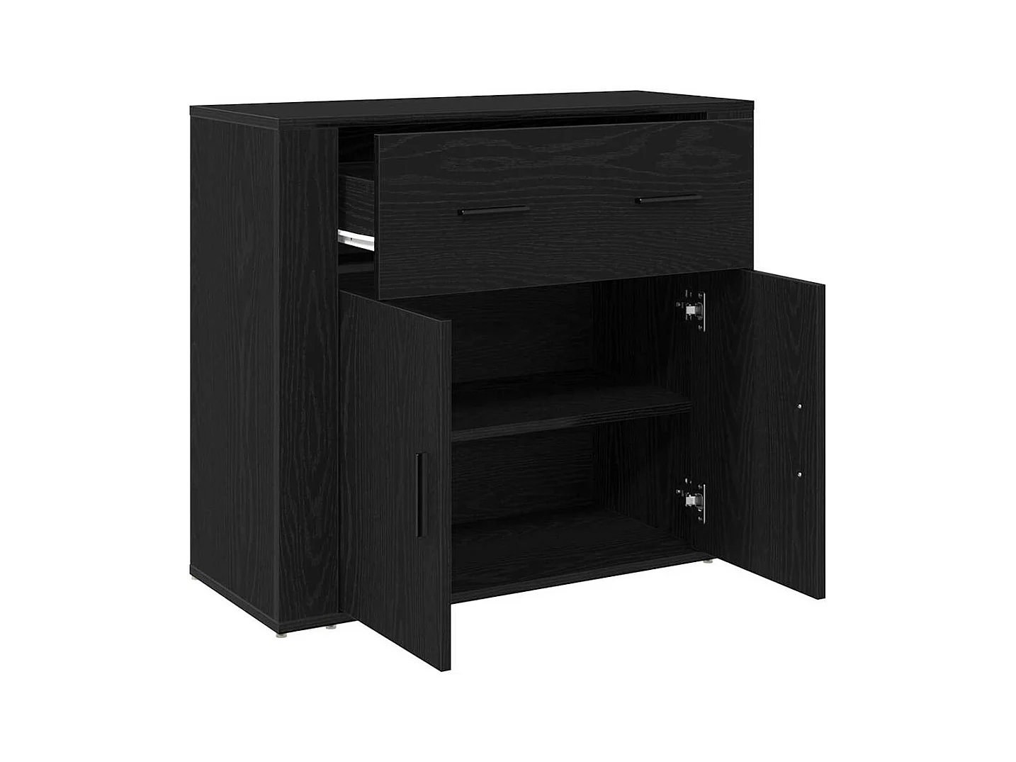 Buffet avec tiroir Chêne noir 80 x 33 x 70 cm Bois d'ingénierie