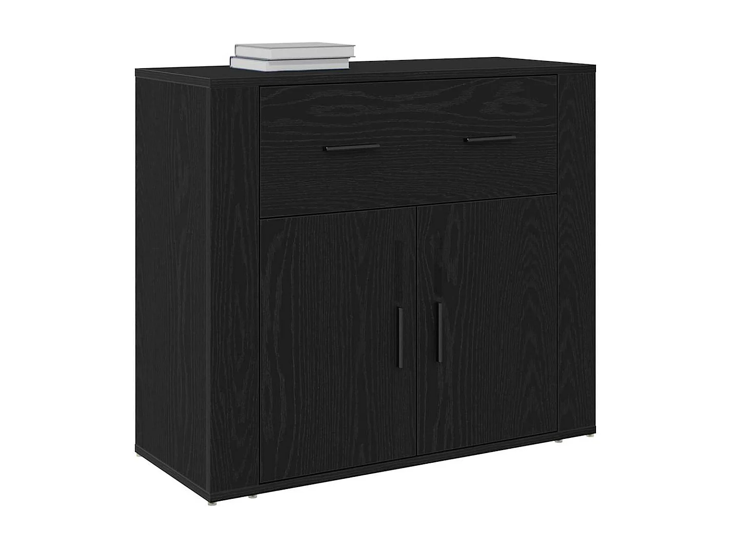 Buffet avec tiroir Chêne noir 80 x 33 x 70 cm Bois d'ingénierie