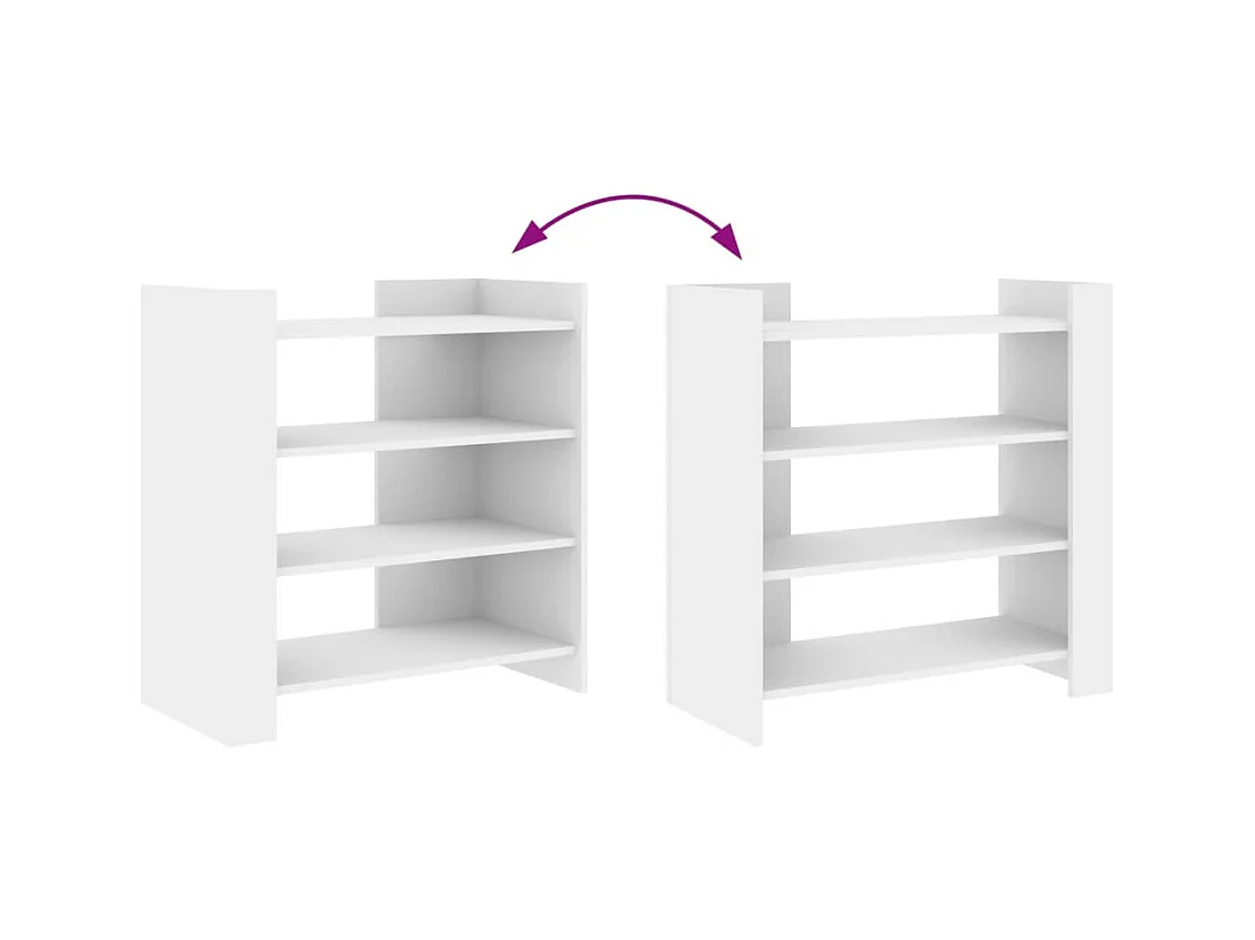 Buffet blanc 73,5x35x75 cm bois d’ingénierie