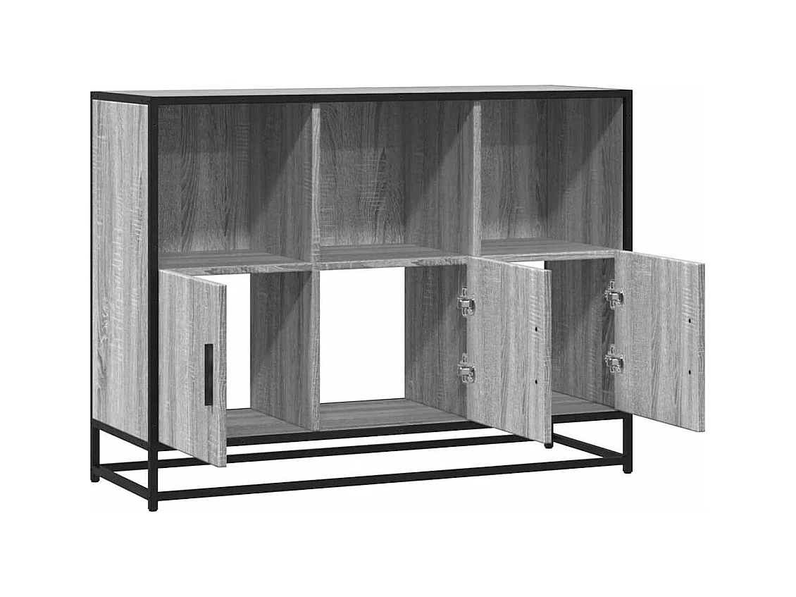 Buffet sonoma gris 100x35x76 cm bois d'ingénierie