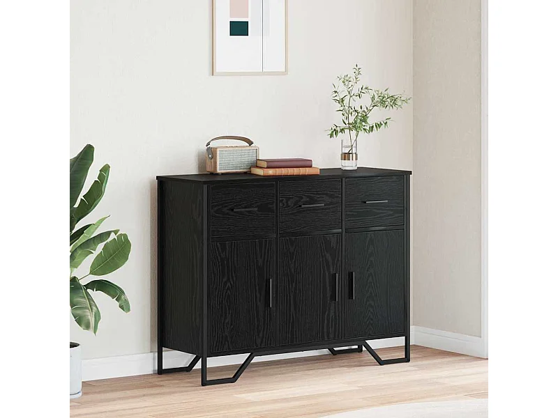 Buffet Chêne noir 97 x 32.5 x 74.5 cm Bois d'ingénierie