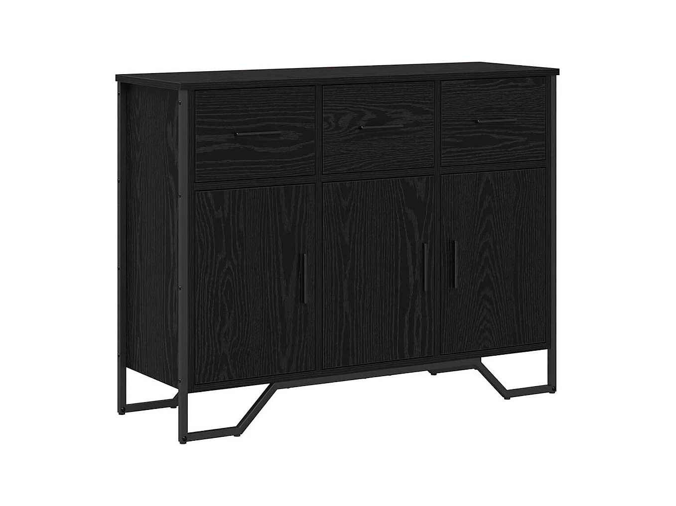 Buffet Chêne noir 97 x 32.5 x 74.5 cm Bois d'ingénierie