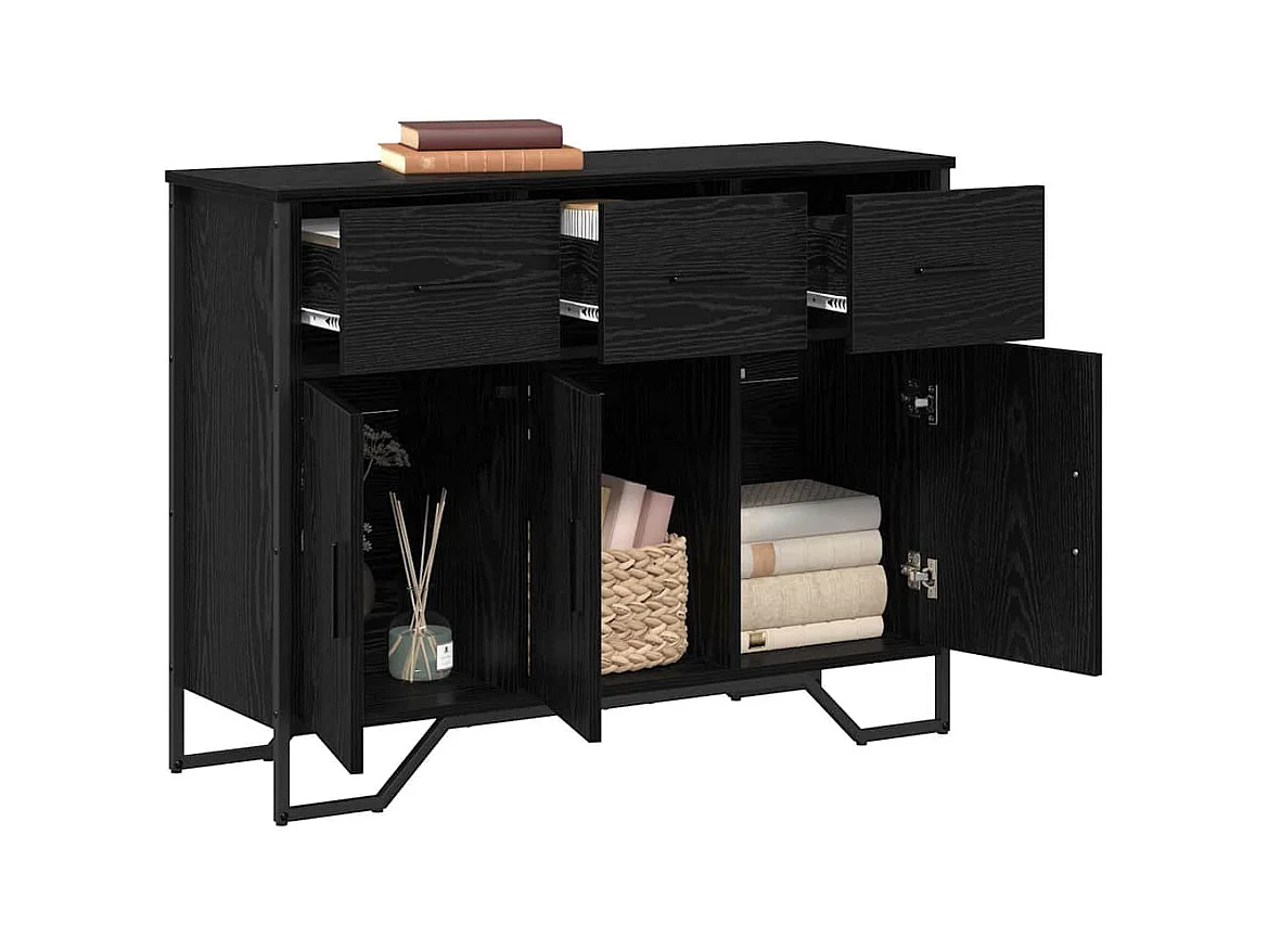 Buffet Chêne noir 97 x 32.5 x 74.5 cm Bois d'ingénierie