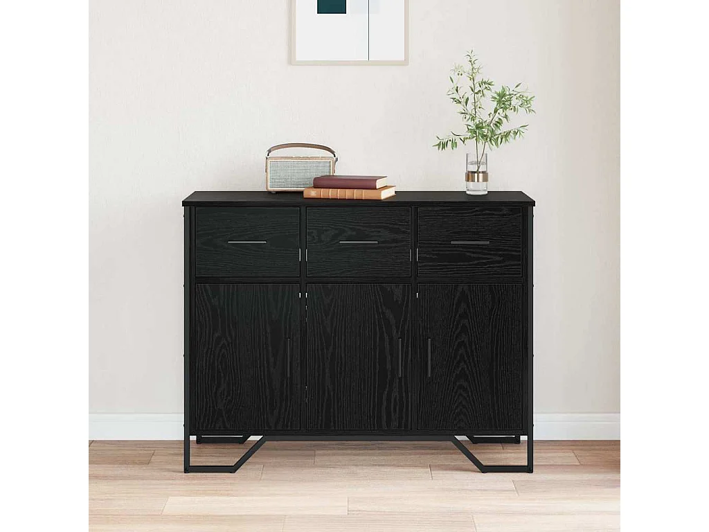 Buffet Chêne noir 97 x 32.5 x 74.5 cm Bois d'ingénierie