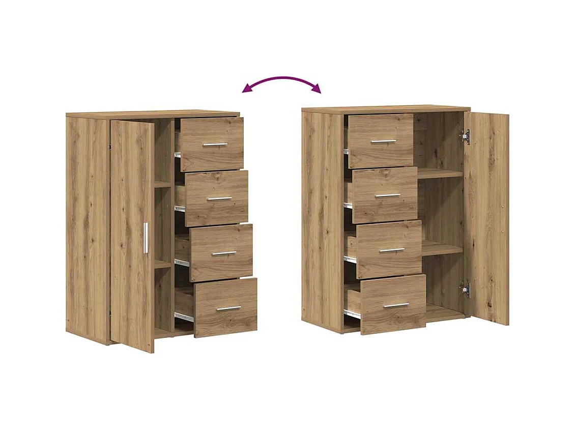 Vitrina Roble artisan 60 x 31 x 84 cm Madera contrachapada