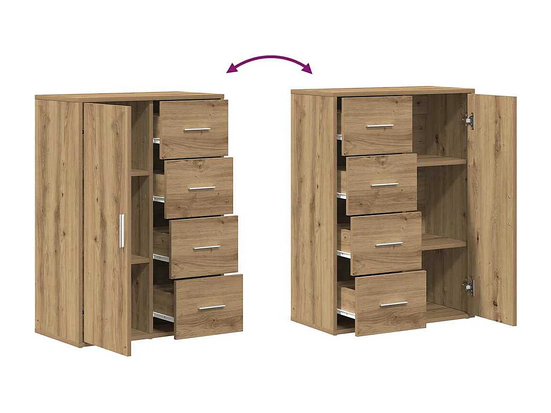 Vitrina Roble artisan 60 x 31 x 84 cm Madera contrachapada