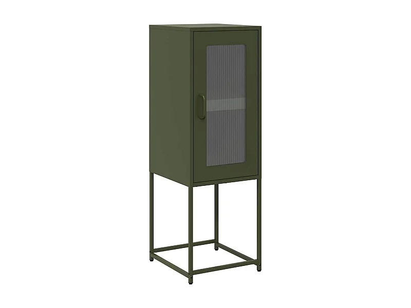 Buffet vert olive 36x39x107 cm acier laminé à froid