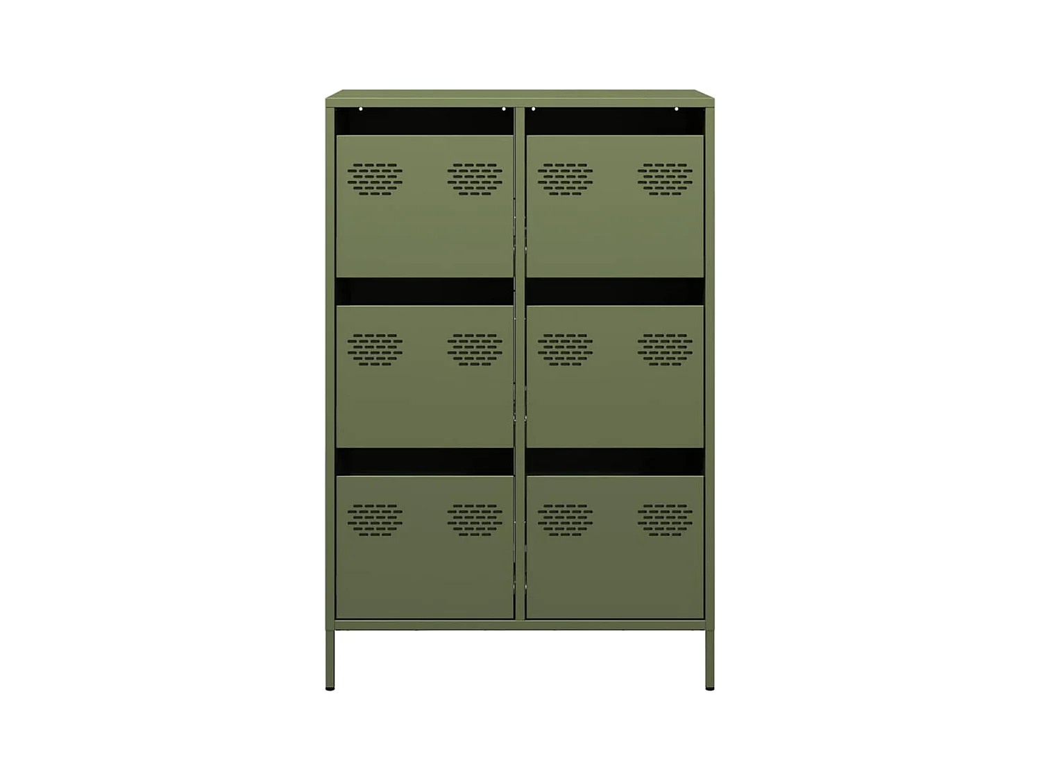 Buffet haut vert olive 68x39x101,5 cm acier