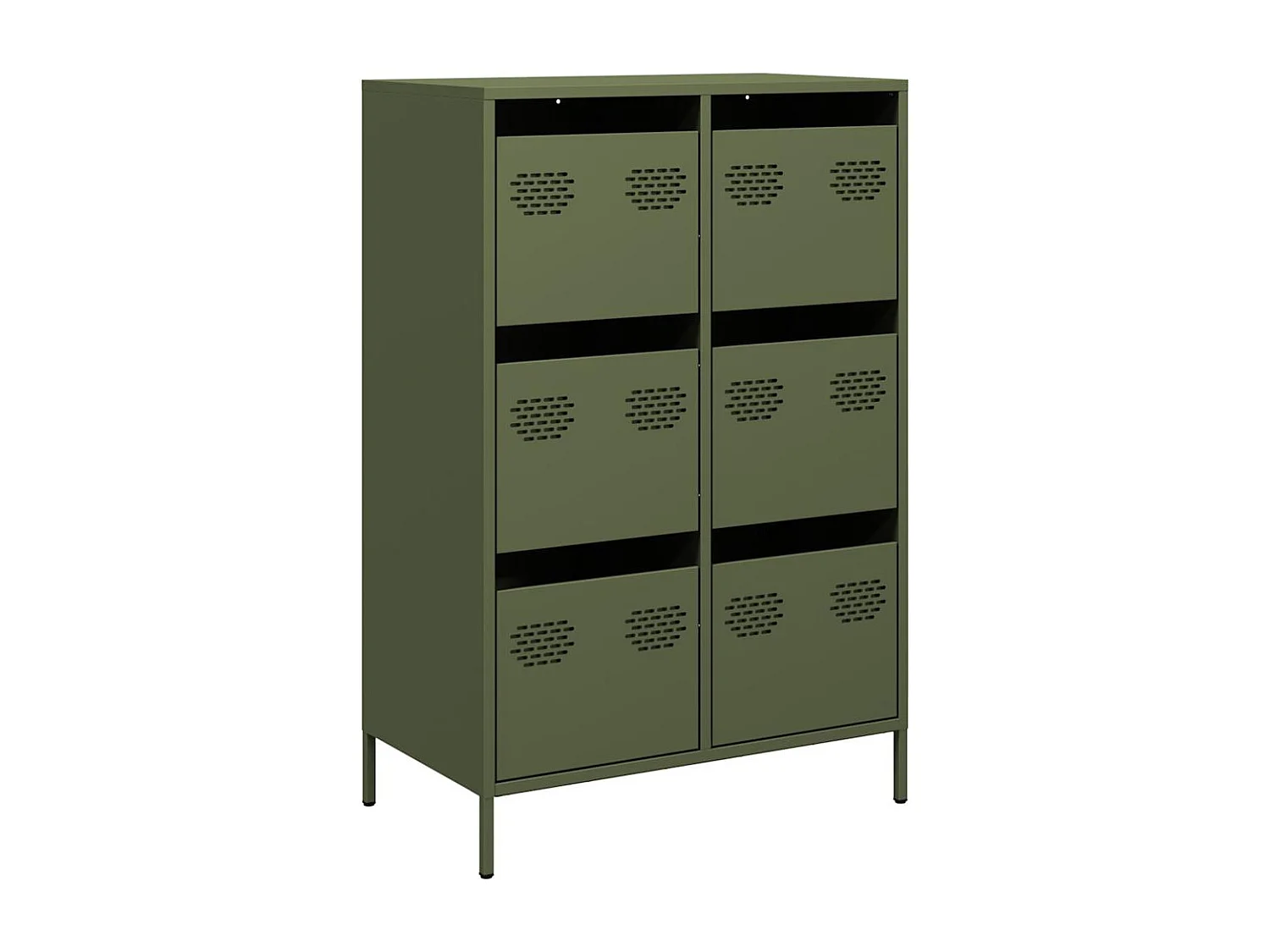 Buffet haut vert olive 68x39x101,5 cm acier