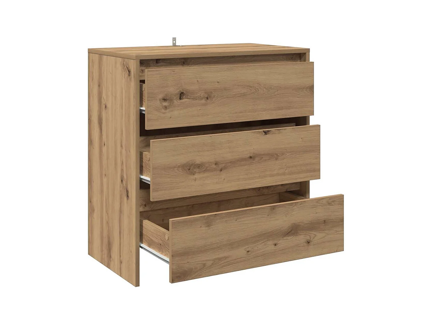 Buffet chêne artisanal 70x41x75 cm bois d'ingénierie