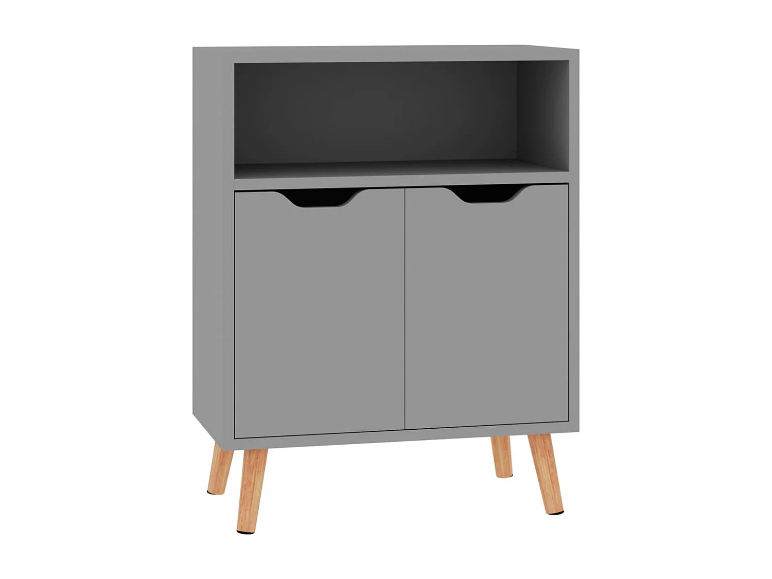 Aparador de madera de ingeniería gris 60x30x72 cm