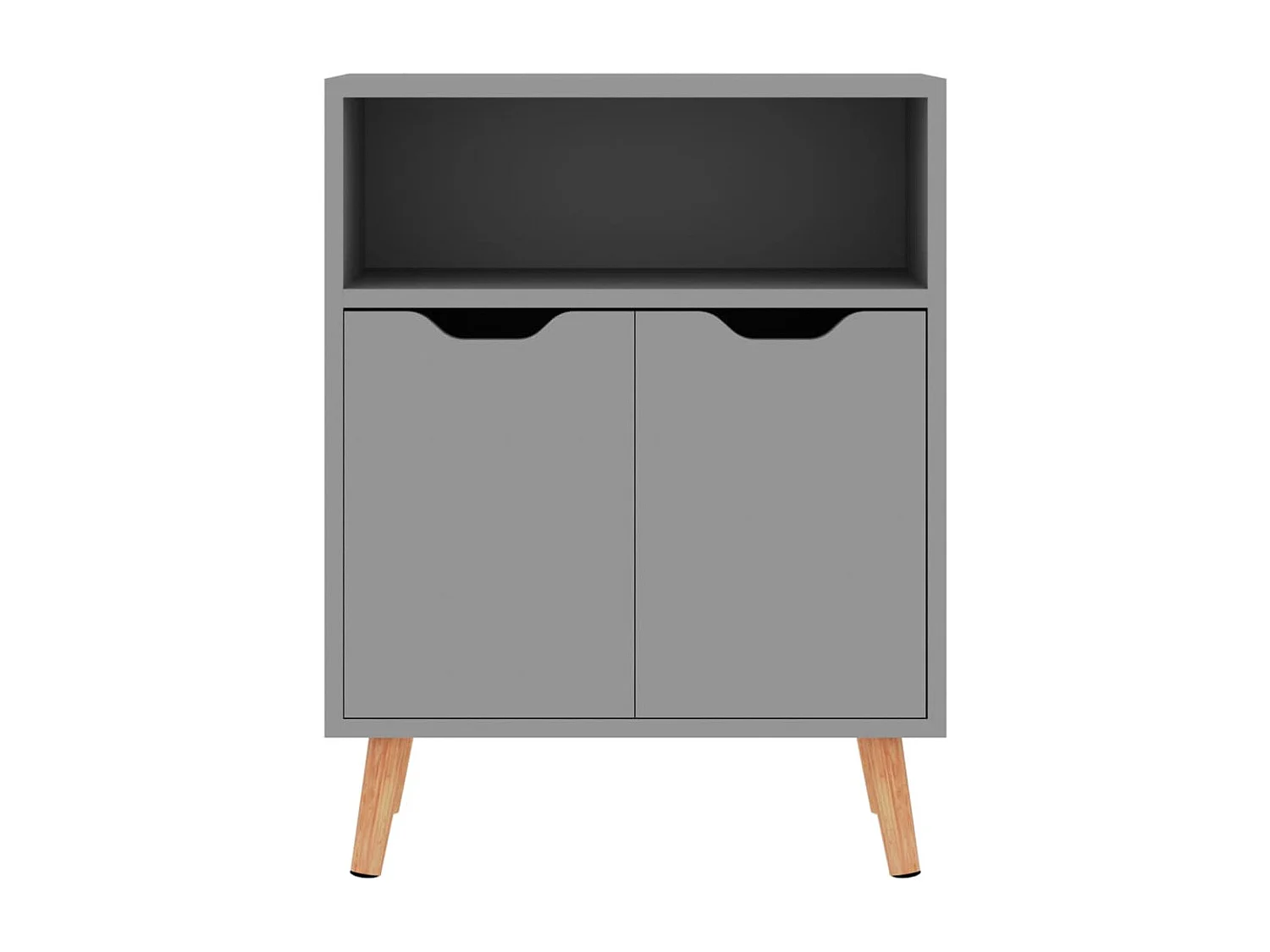 Aparador de madera de ingeniería gris 60x30x72 cm