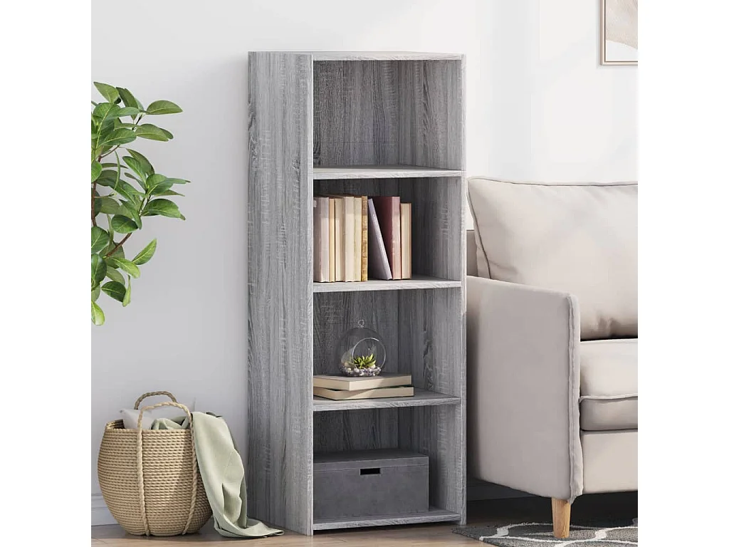 Buffet haut sonoma gris 45x41x124 cm bois d'ingénierie