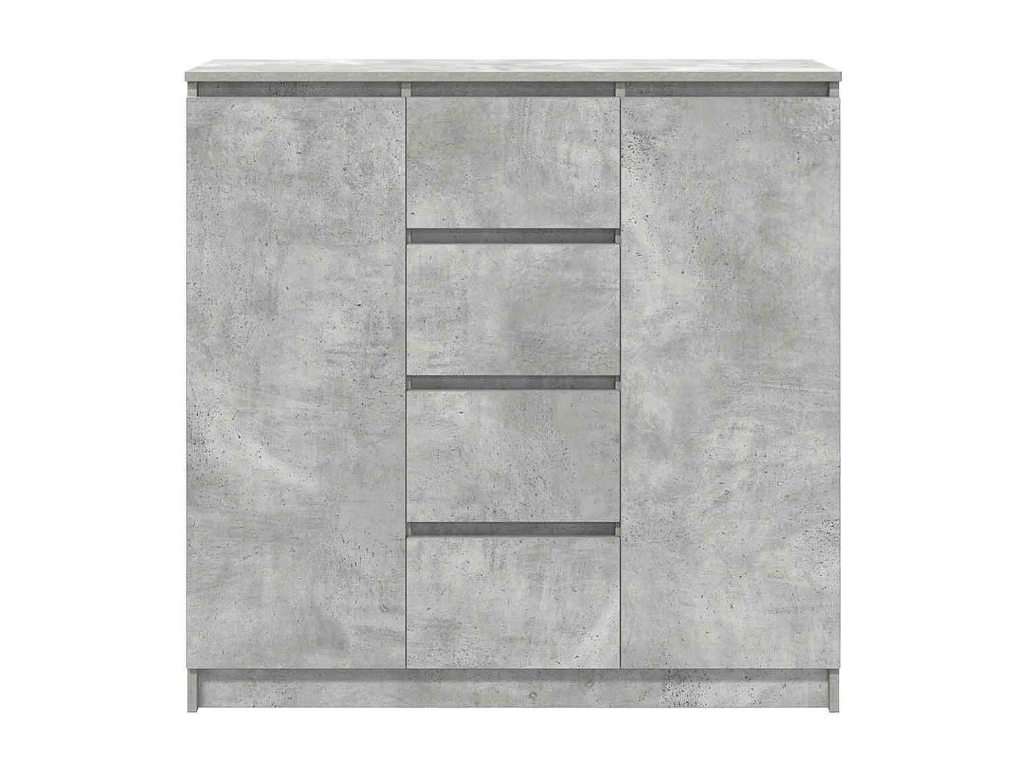 Buffet avec tiroirs gris béton 100,5x35x98,5 cm bois ingénierie