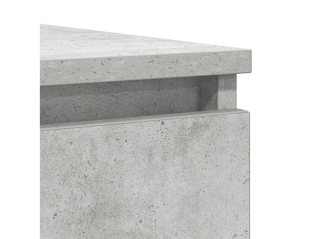 Buffet avec tiroirs gris béton 100,5x35x98,5 cm bois ingénierie