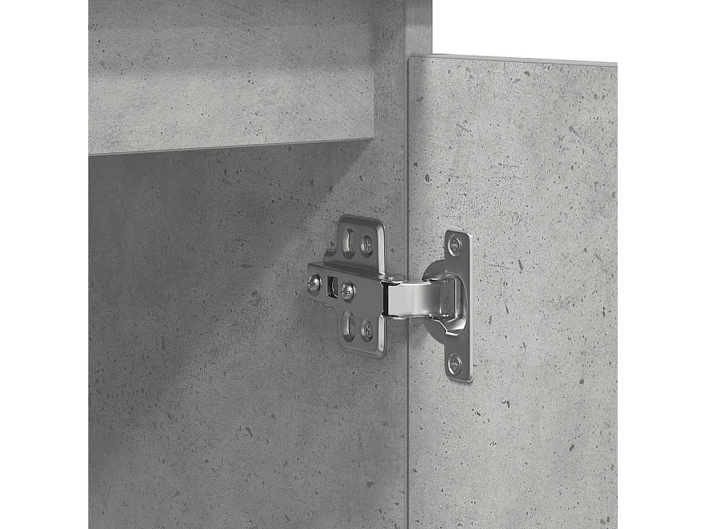 Buffet avec tiroirs gris béton 100,5x35x98,5 cm bois ingénierie