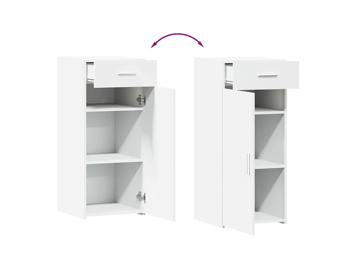 Buffet blanc 40x42,5x93 cm bois d'ingénierie