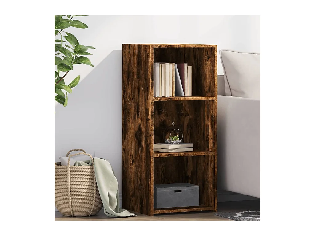 Buffet chêne fumé 40x41x93 cm bois d'ingénierie