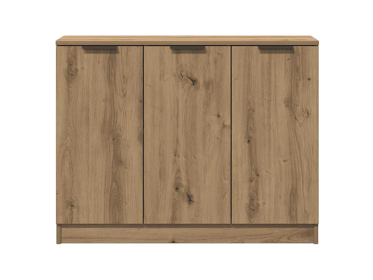 Buffet chêne artisanal 90,5x30x70 cm bois d'ingénierie