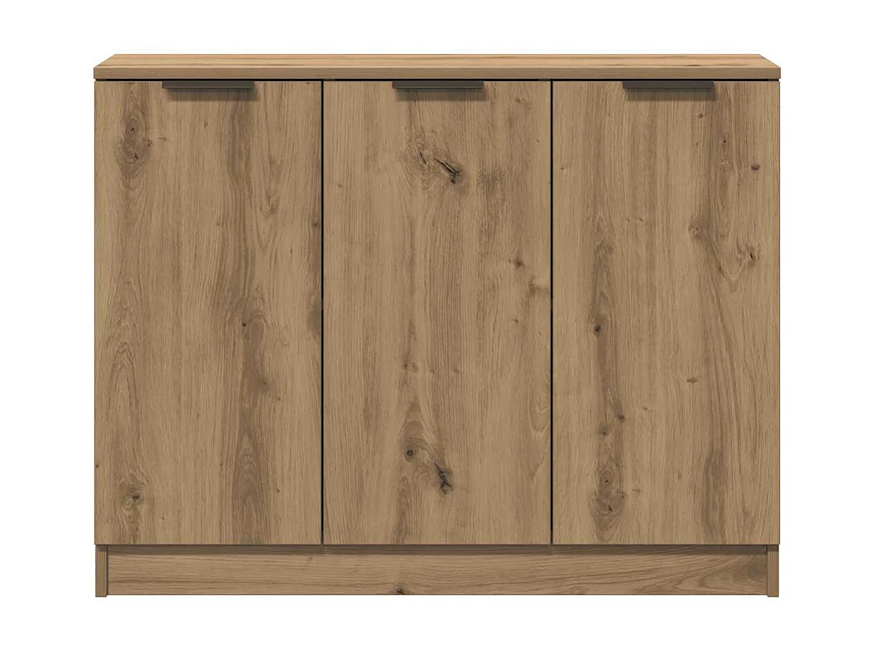 Buffet chêne artisanal 90,5x30x70 cm bois d'ingénierie