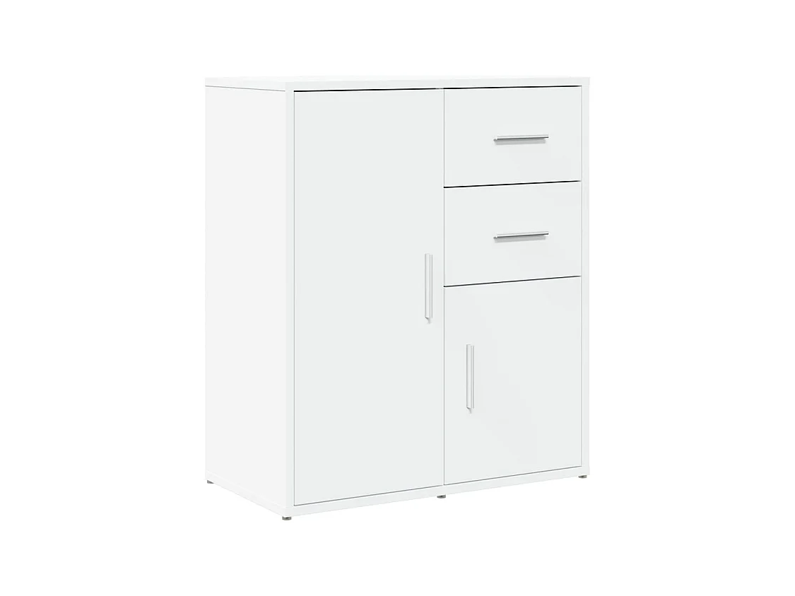 Buffets 2 pièces blanc 60x31x70 cm bois d'ingénierie