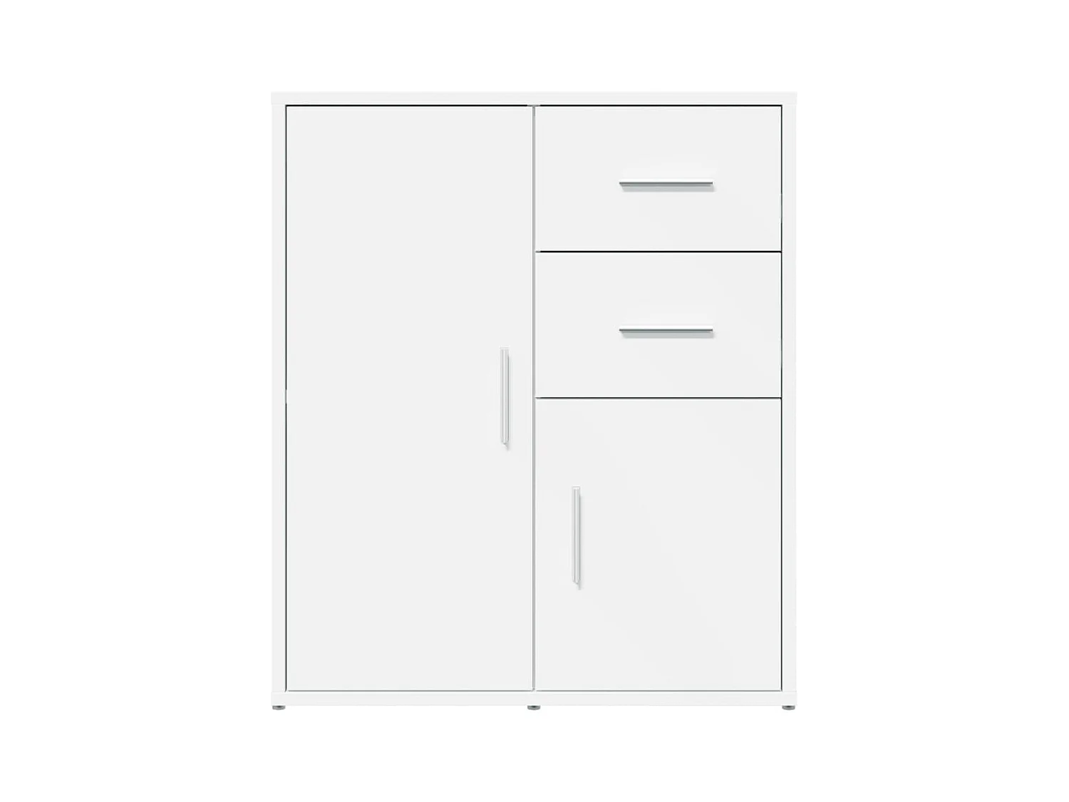 Buffets 2 pièces blanc 60x31x70 cm bois d'ingénierie