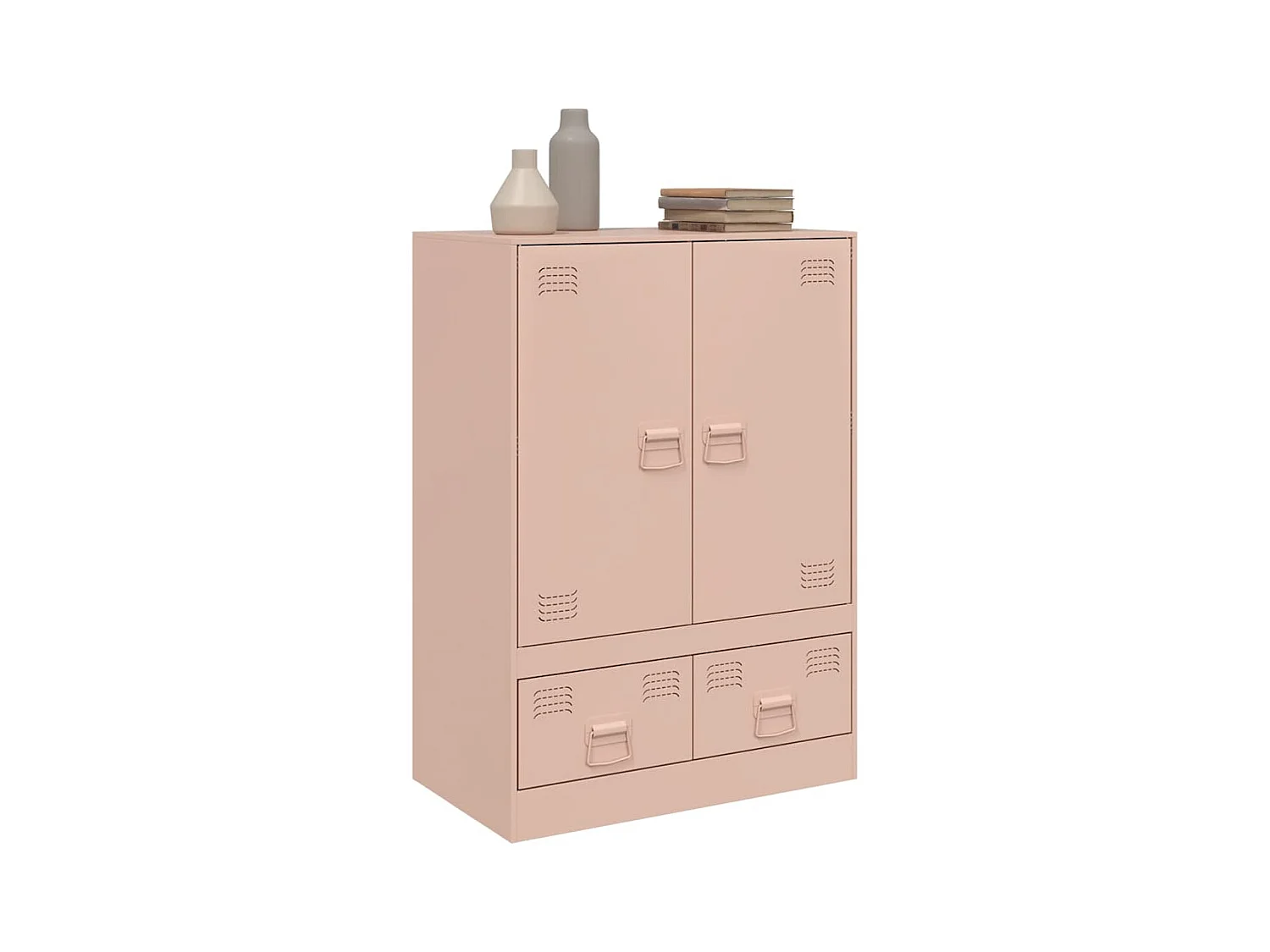 Buffet haut rose 67x39x95 cm acier