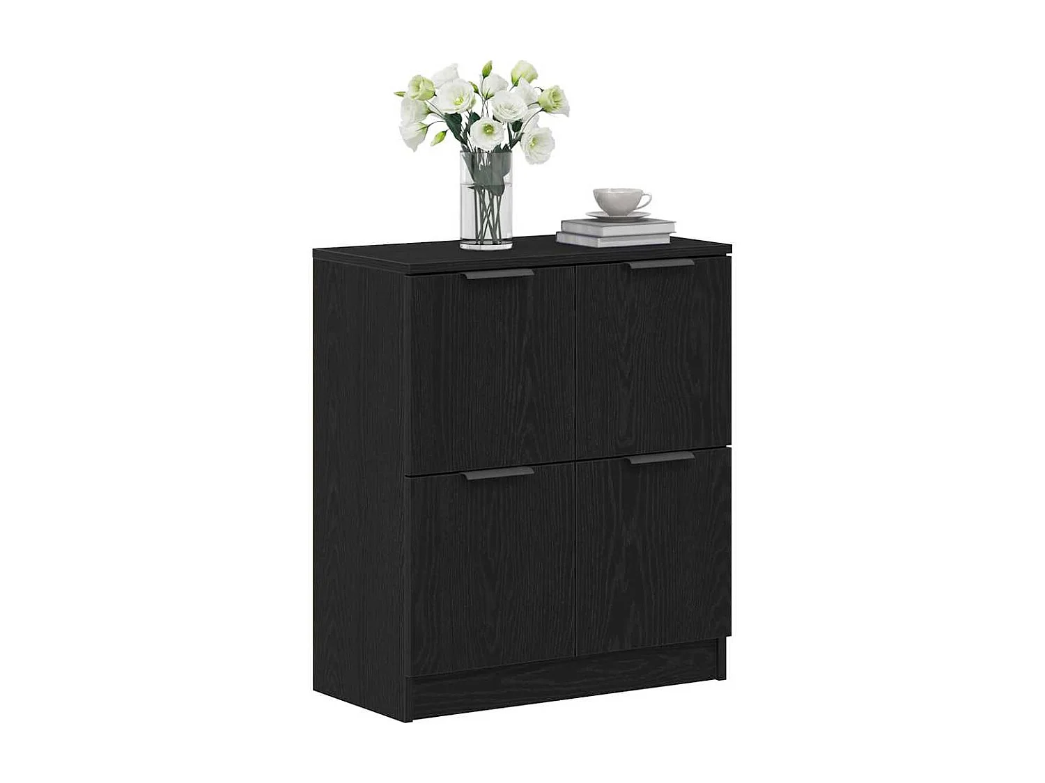Buffet Noir 60 x 30 x 70 cm Bois d'ingénierie