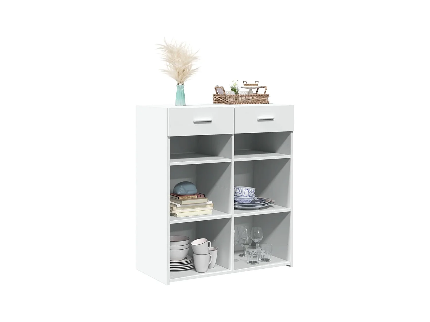 Buffet blanc 80x42,5x93 cm bois d'ingénierie