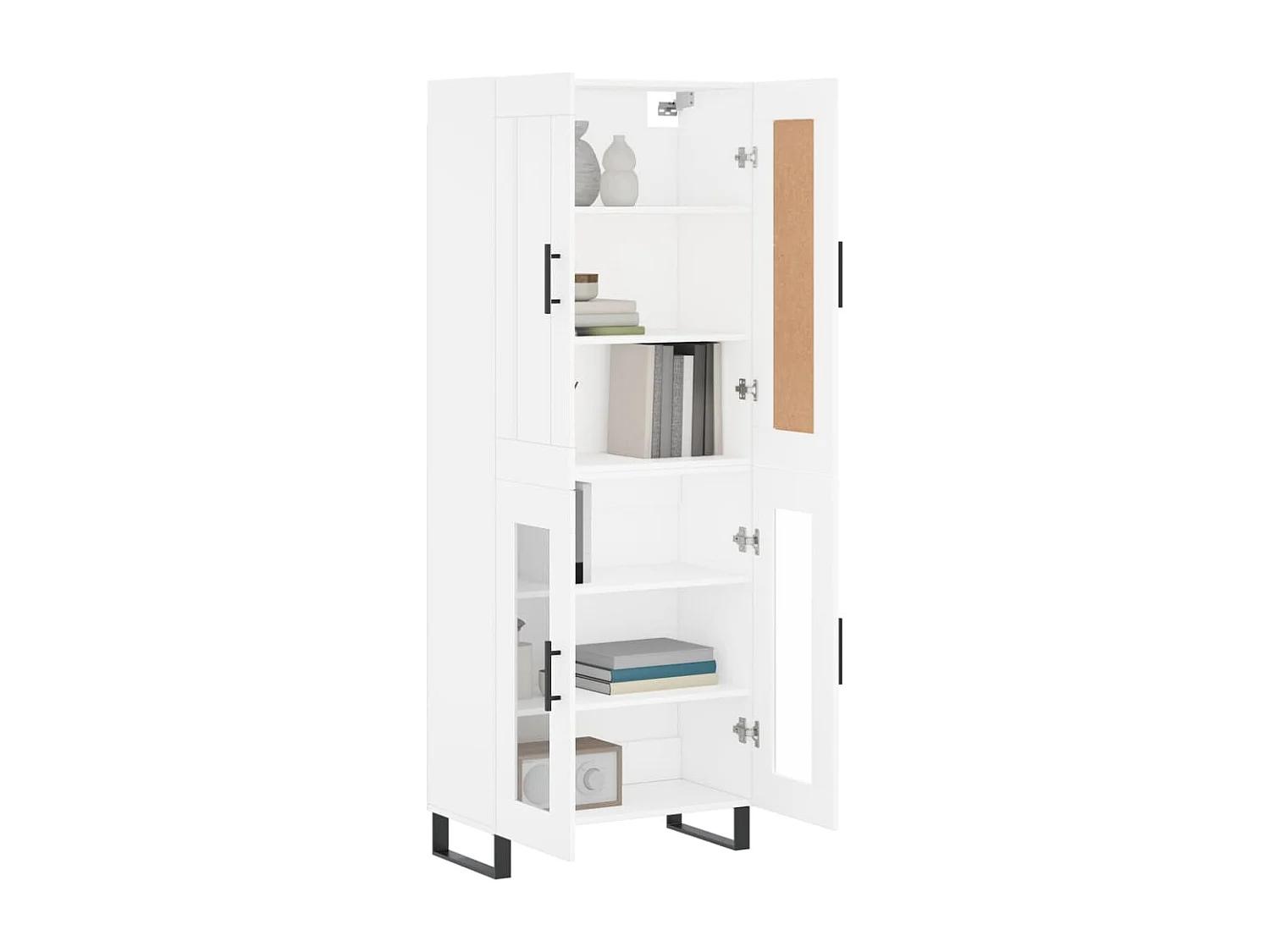 Armário alto 69,5x34x180 cm derivados de madeira branco