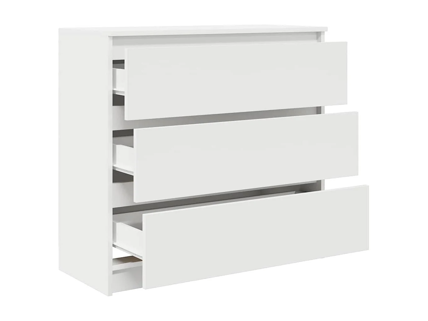 Buffet blanc 80x35x76 cm bois d’ingénierie