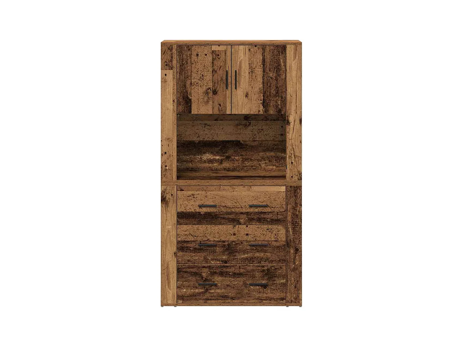 Haut de buffet Bois ancien 80 x 33 x 150 cm Bois d'ingénierie