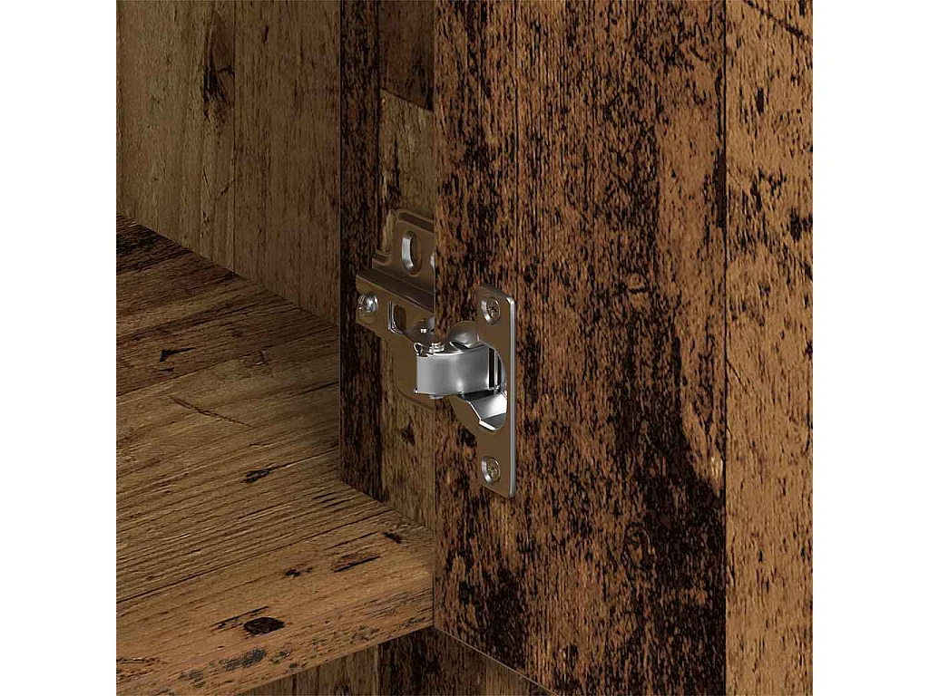 Hoge Kast met lade Oud hout 80 x 33 x 150 cm Bewerkt hout