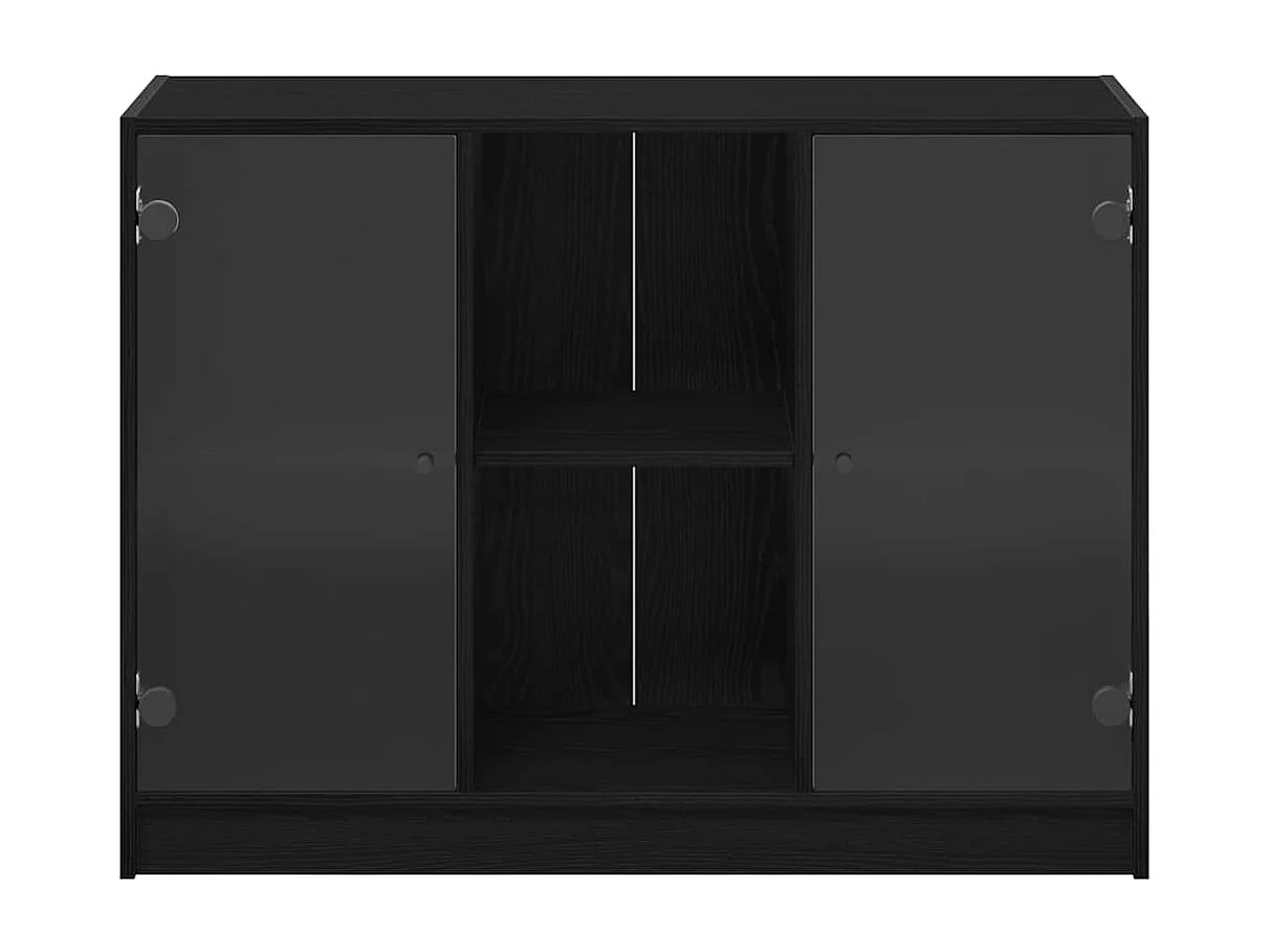 Buffet Chêne noir 102 x 37 x 75,5 cm Bois d'ingénierie