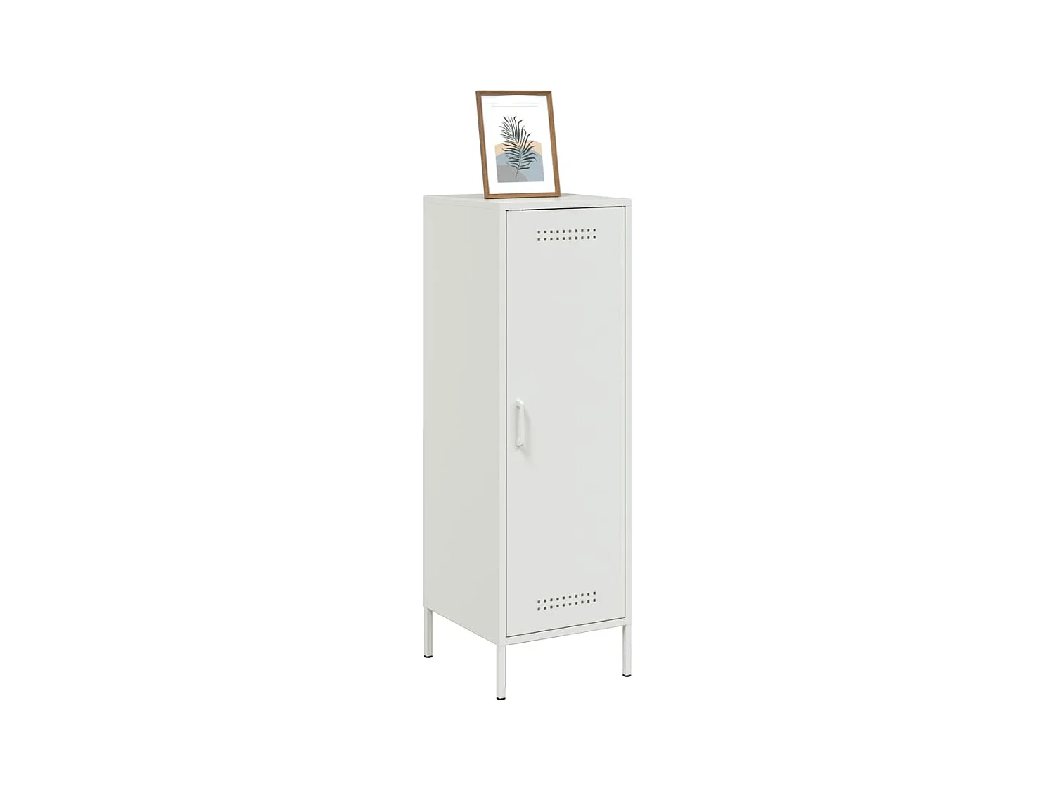 Buffet haut blanc 36x39x113 cm acier