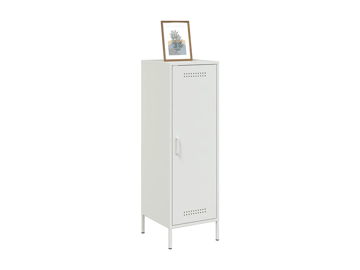Buffet haut blanc 36x39x113 cm acier
